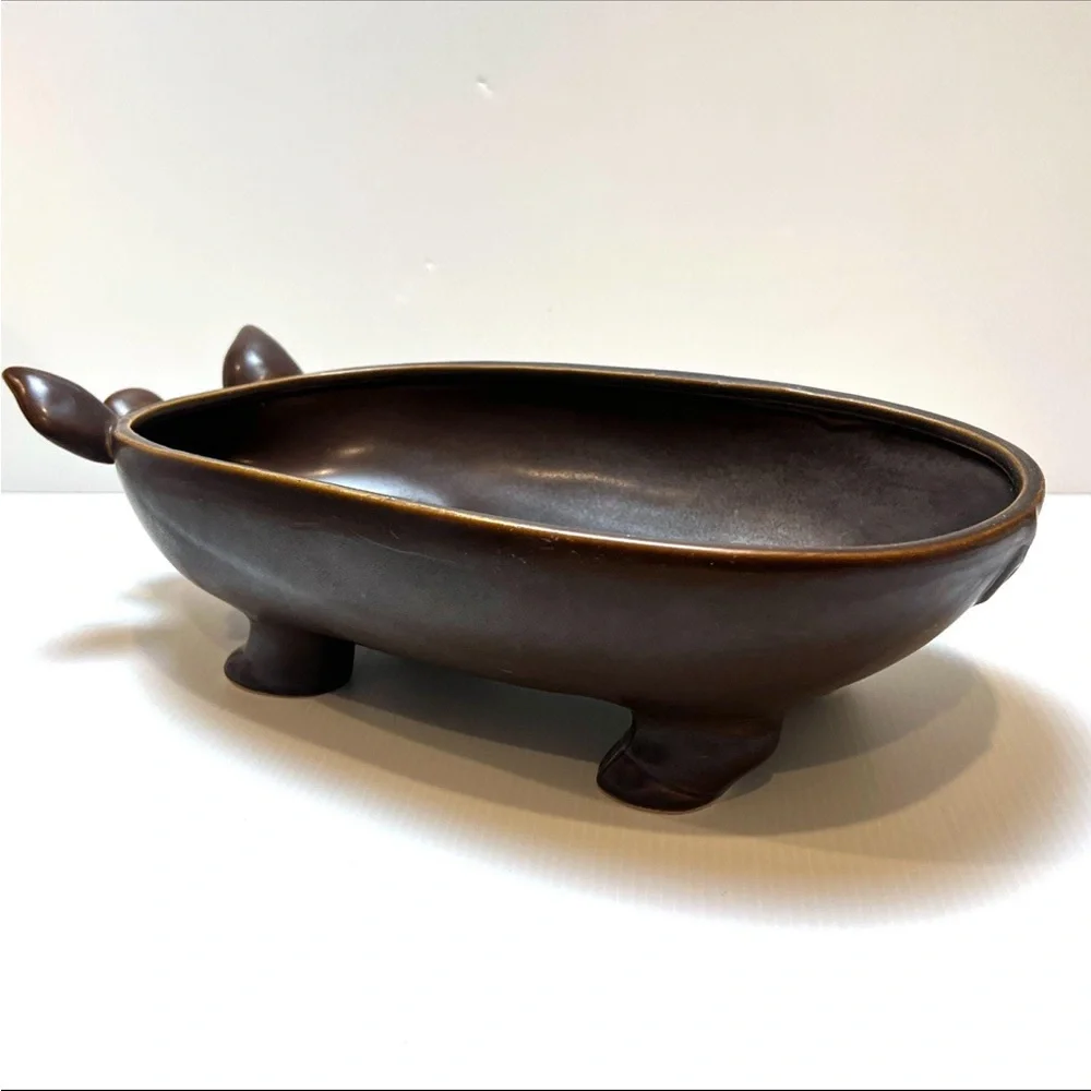 Vintage ceramic pig serving dish - Picture 5 of 8